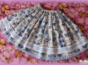 Tea-time Blue Skirt